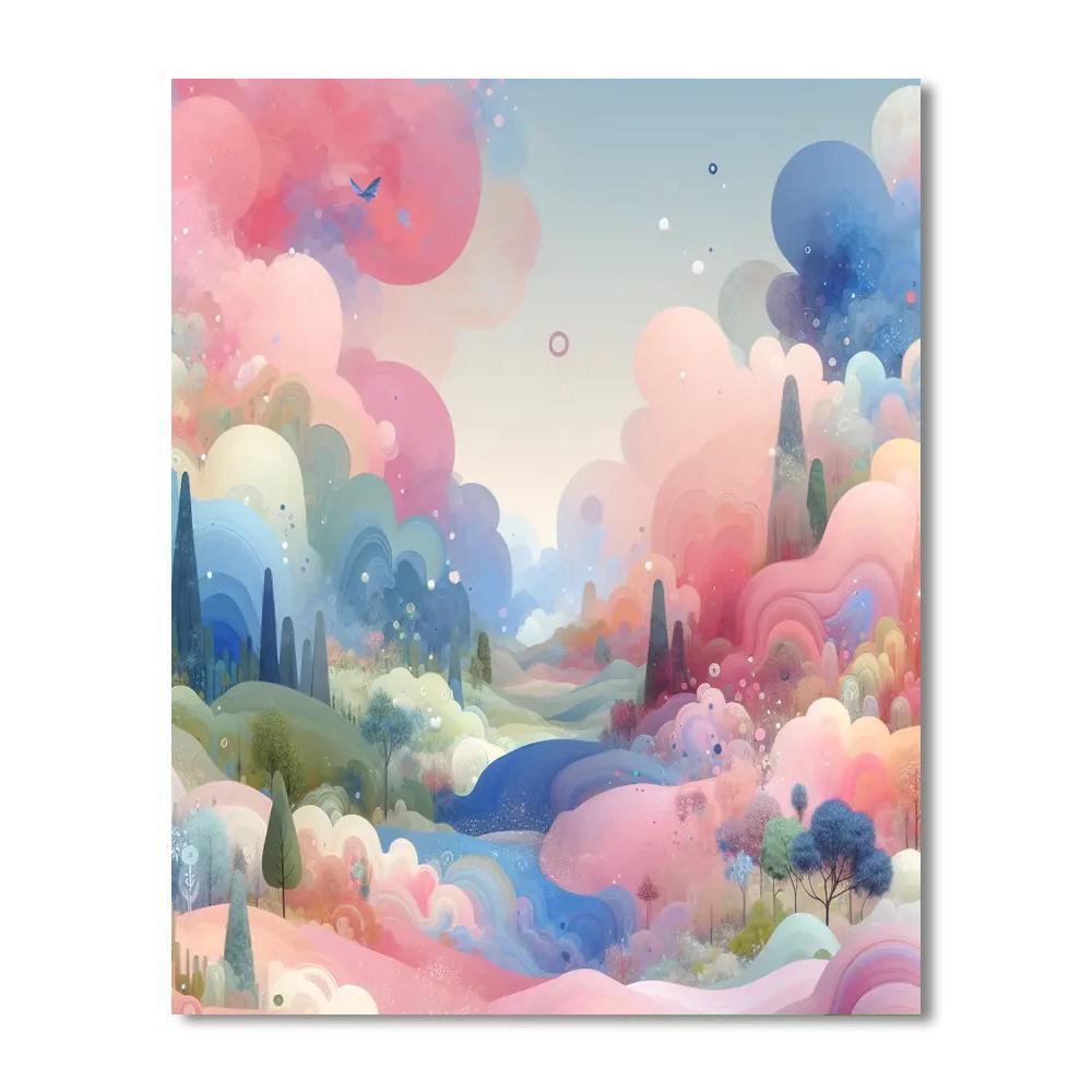 Pastel Dream Landscape Paint By Numbers Art