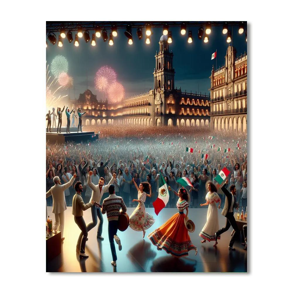 Dia De La Independencia - Mexico City Paint By Numbers