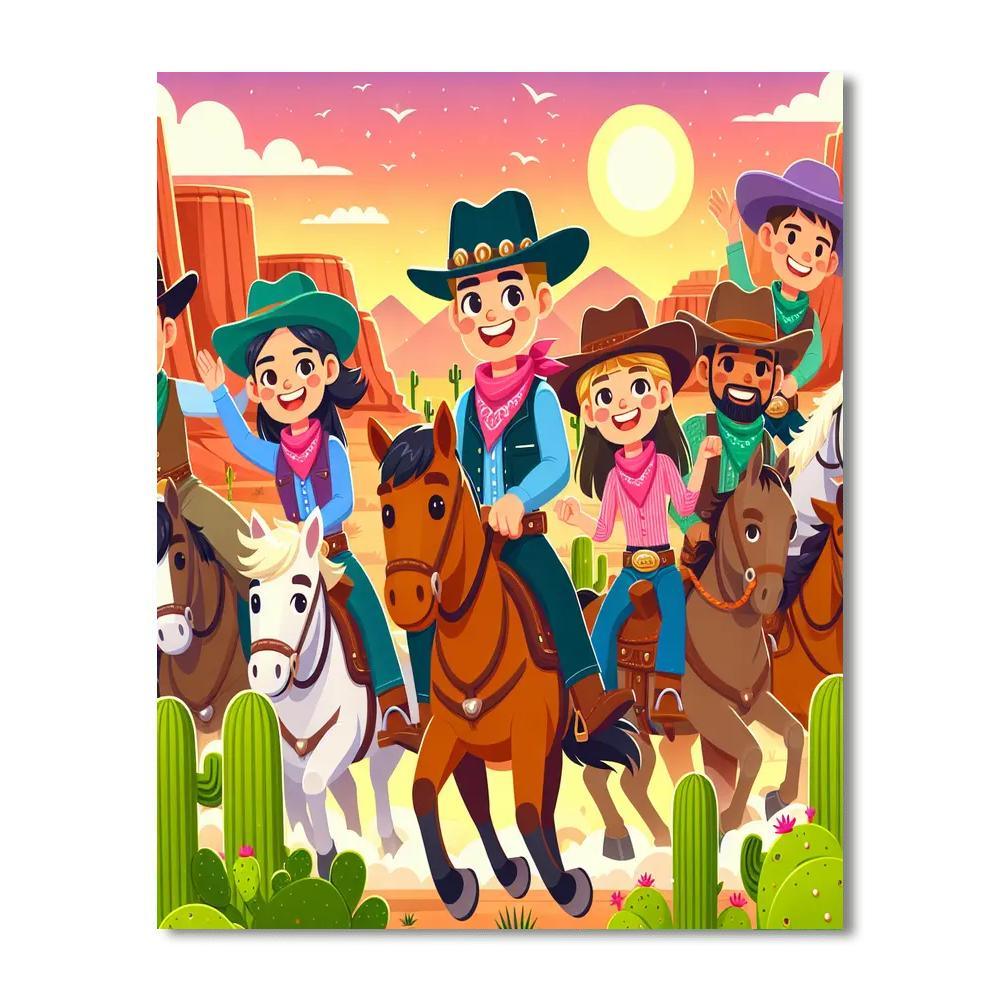 Wild West Fun Paint By Numbers