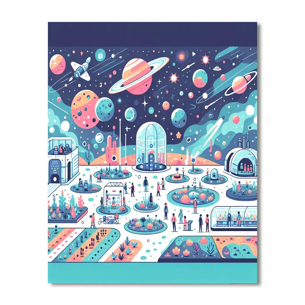 Space Colony Paint By Number