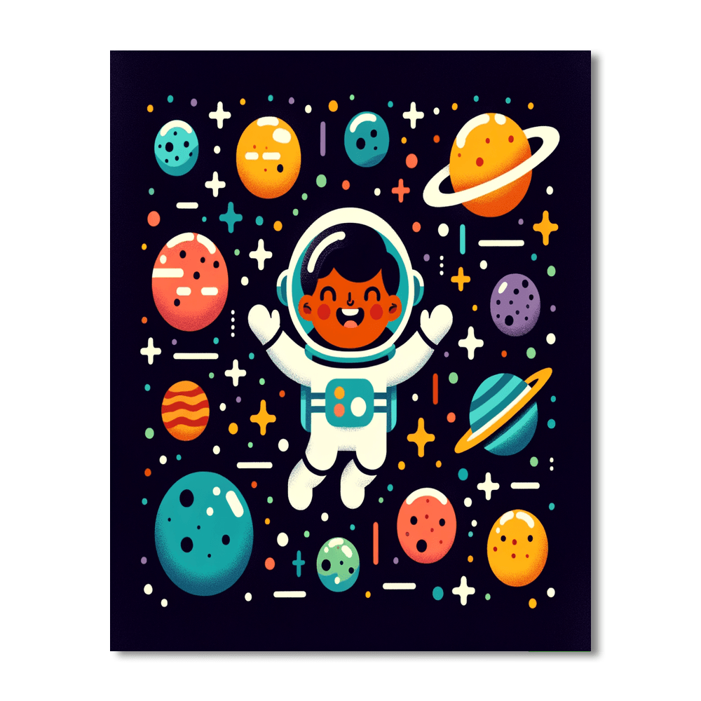 Astronaut Explorers DIY Paint By Numbers