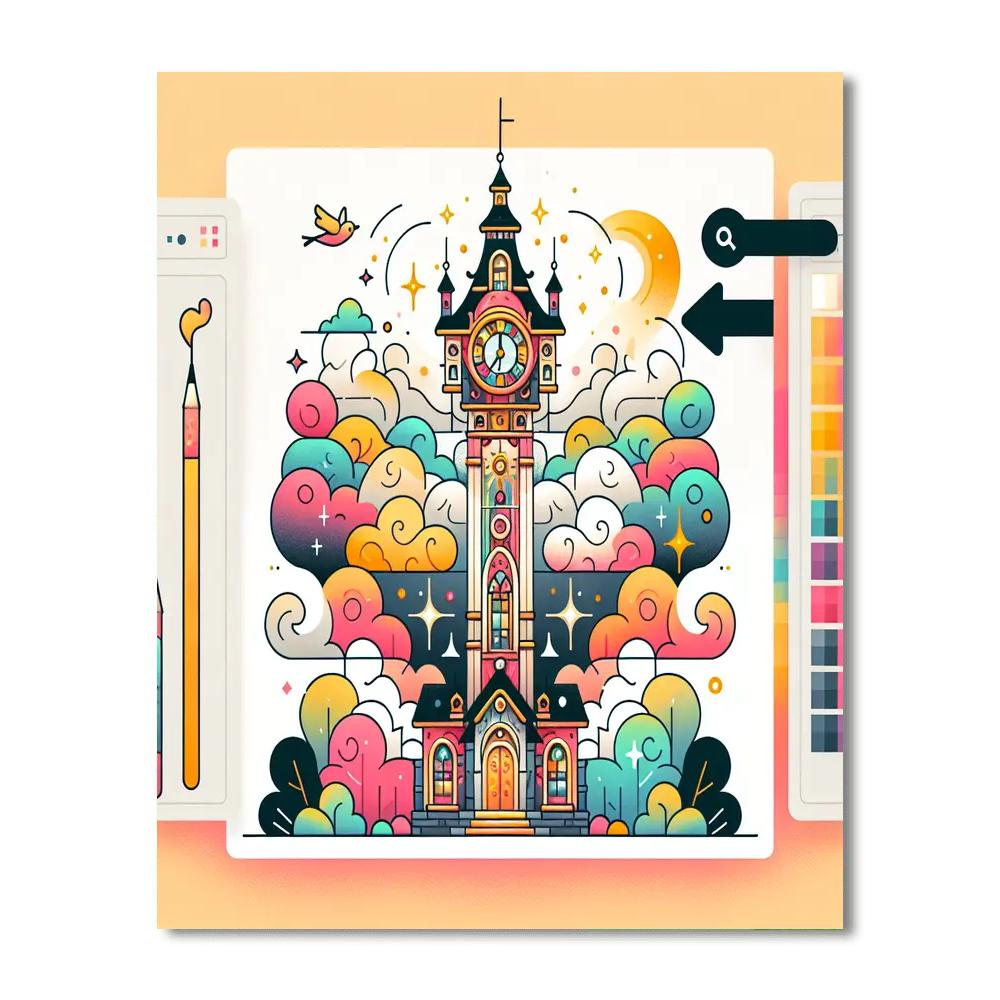 The Enchanted Clocktower Painting By Numbers Kit