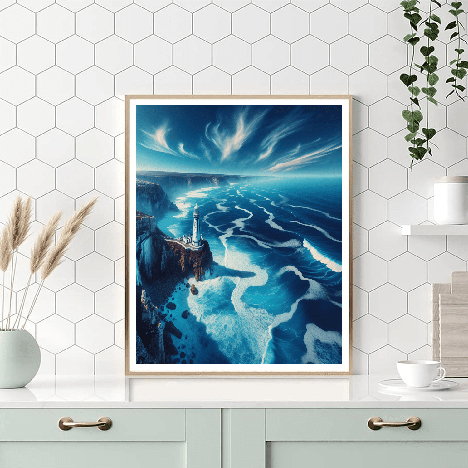 Coastal Lighthouse View Number Painting