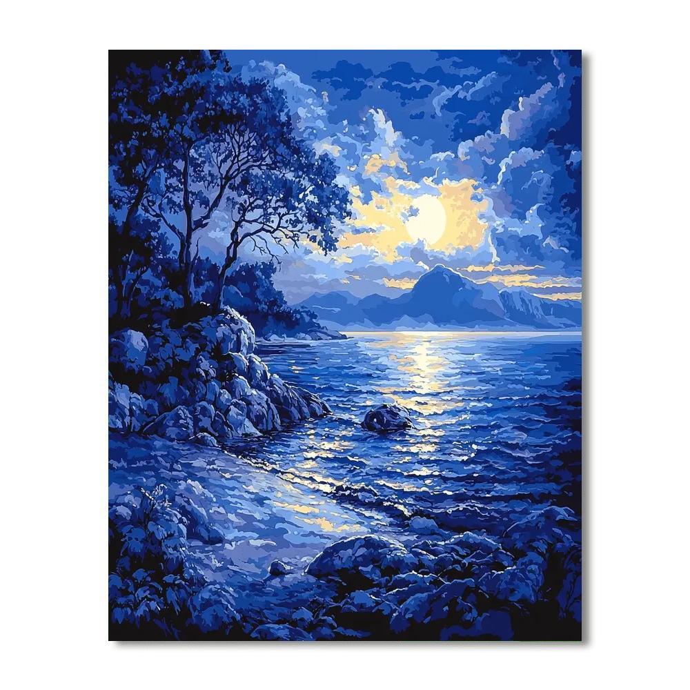 Arnold Böcklin Inspired Mystic Seaside Twilight  Paint By Numbers Kits