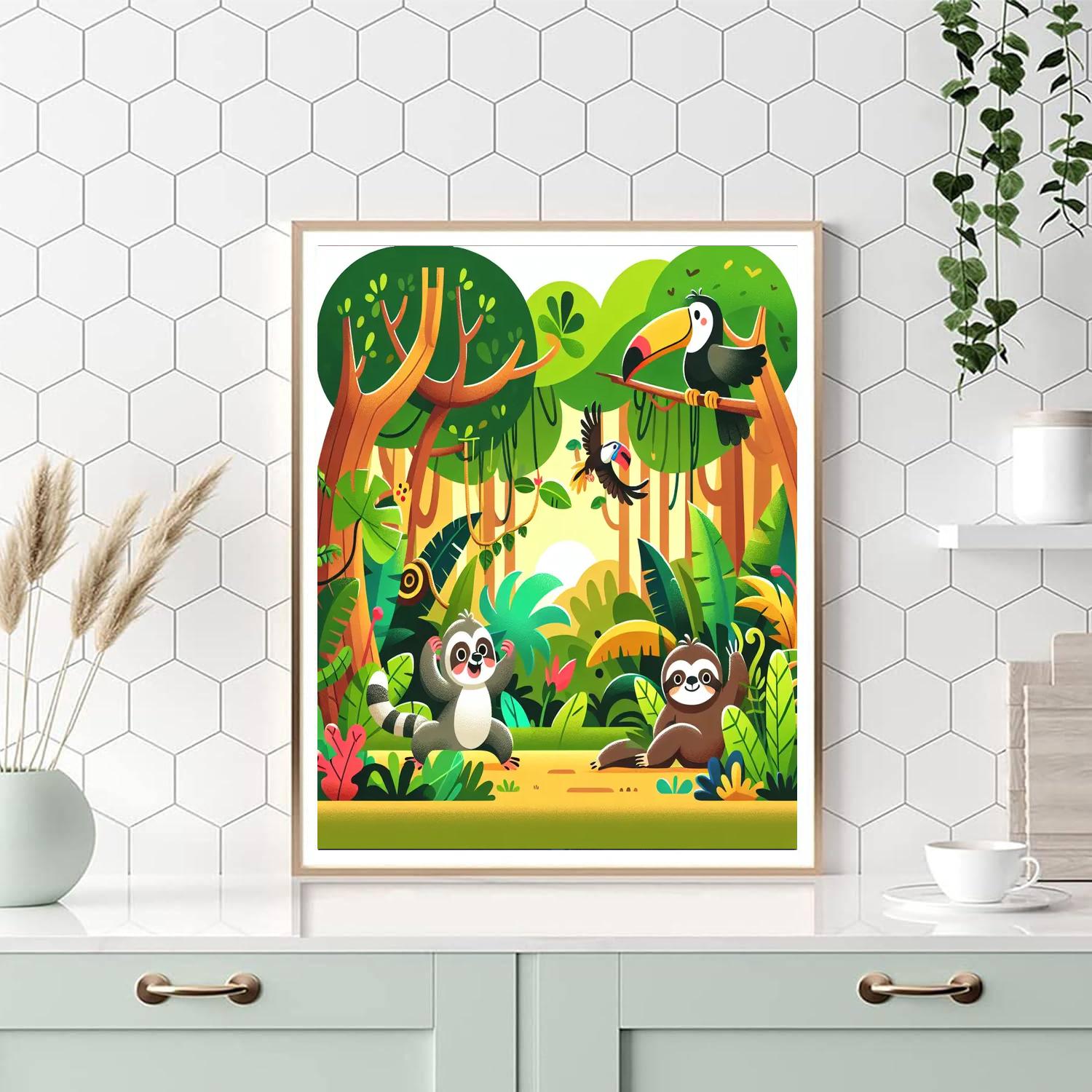 Exploring Jungle Wonders Numbered Painting Kits