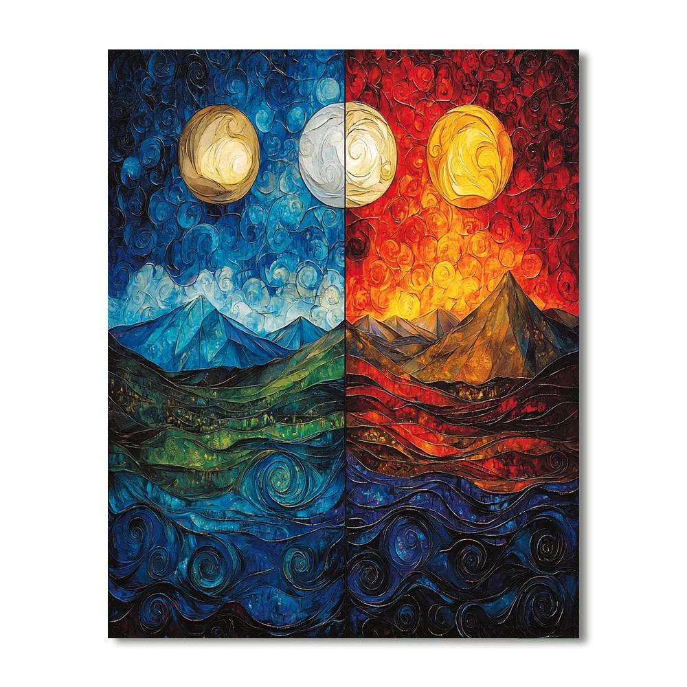 Michelangelo Inspired Elemental Harmony  Painting Number Kit