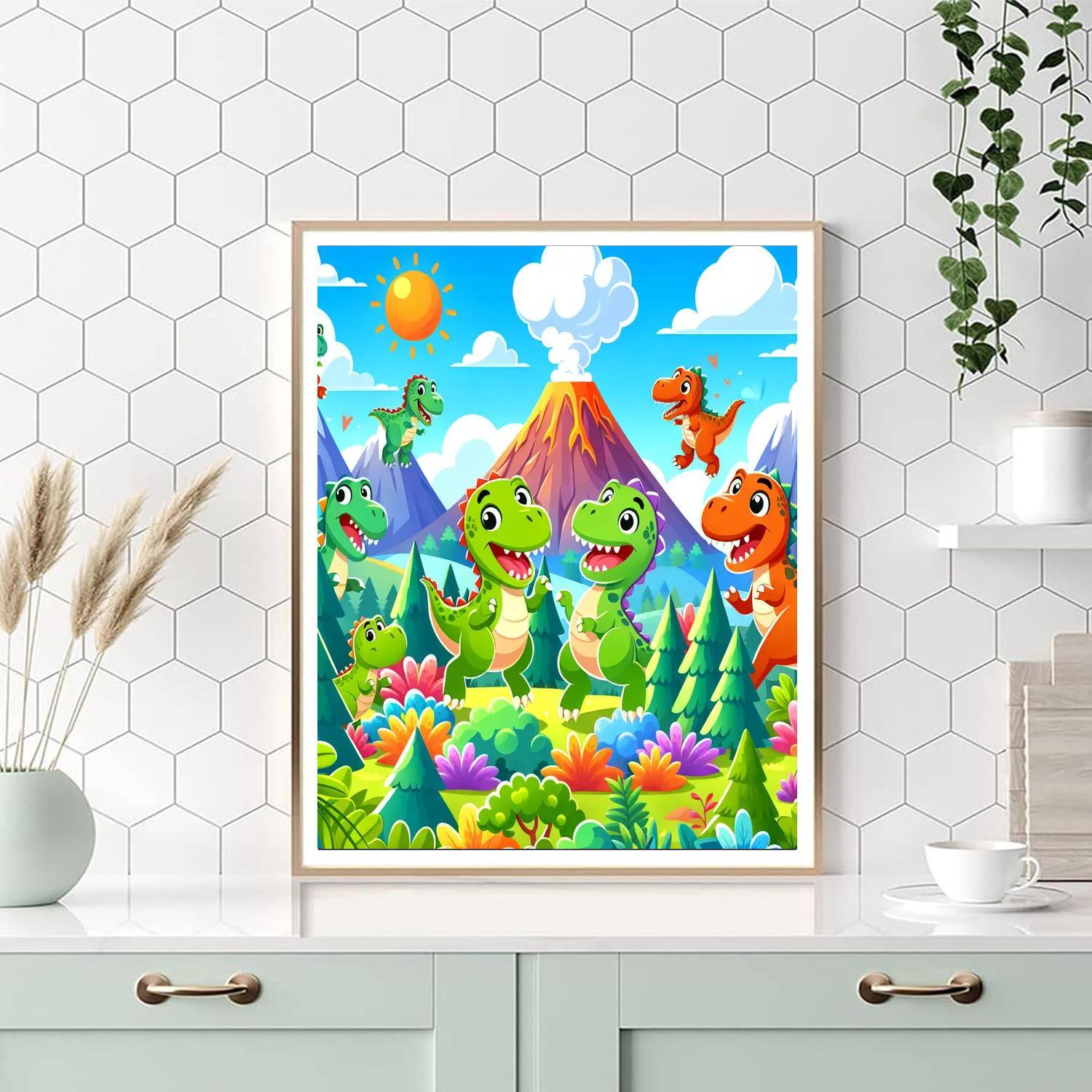 Exploratory Dinosaurs Paint By Numbers