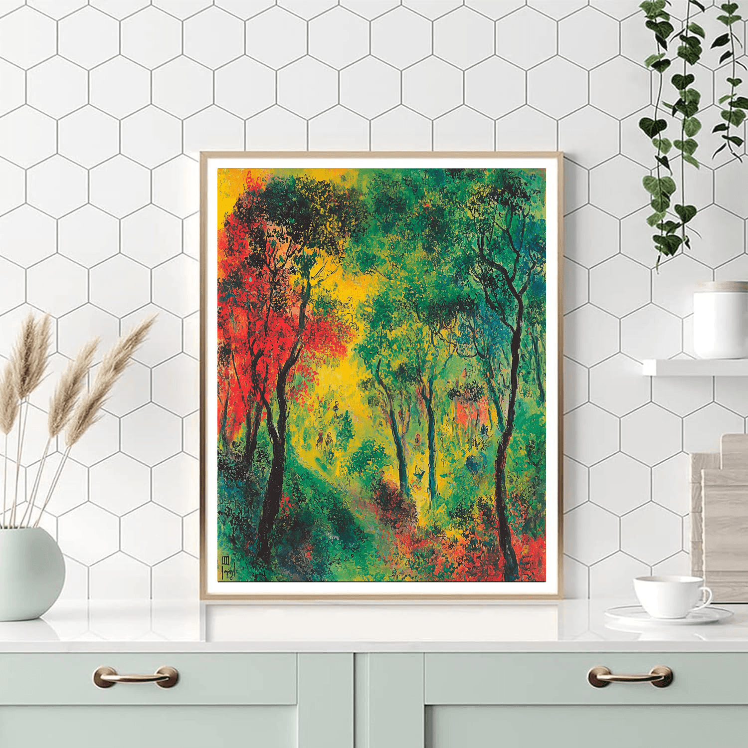 Marc Chagall Inspired Fantastical Forest  DIY Paint By Numbers