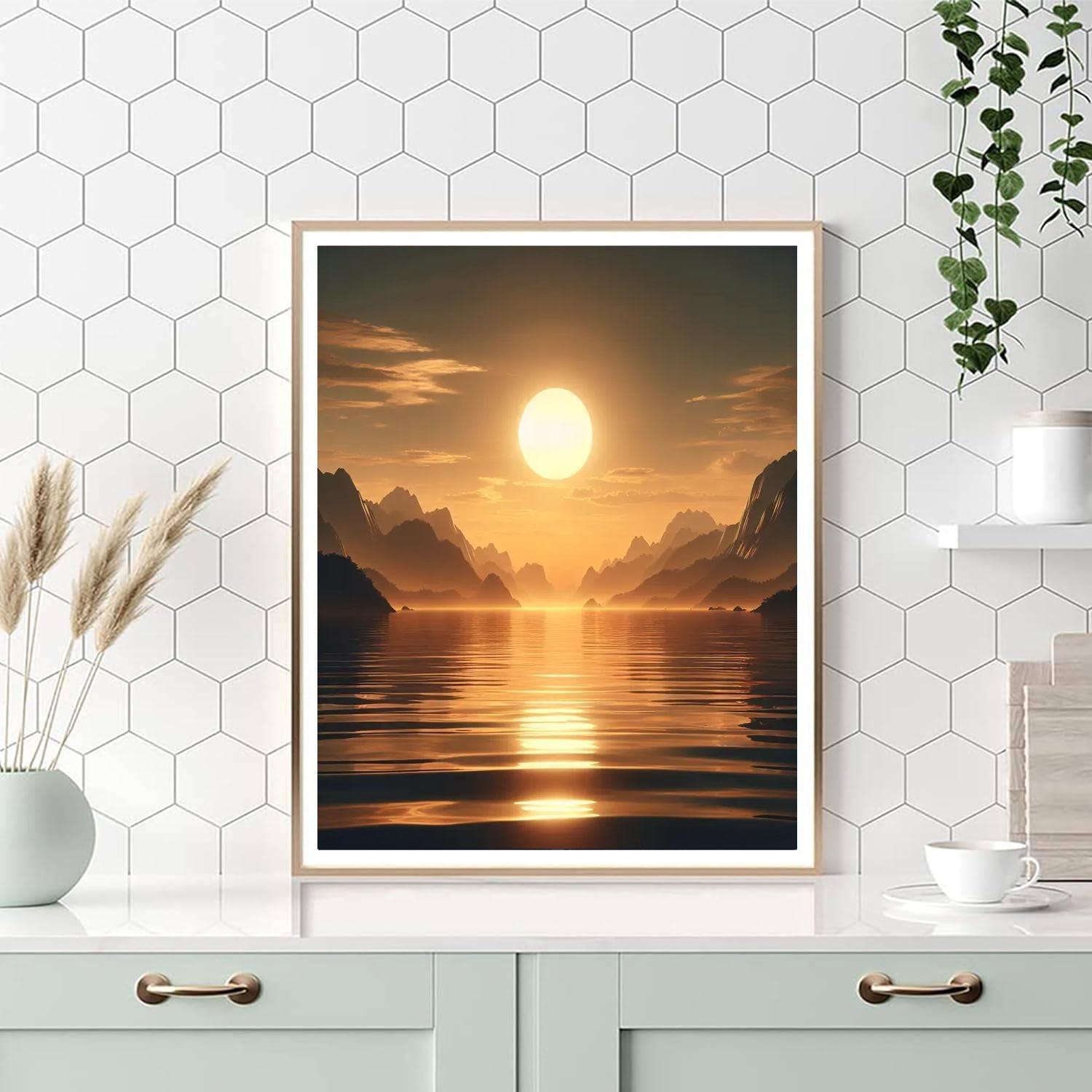 Golden Horizon Splendor Numbered Painting Kits