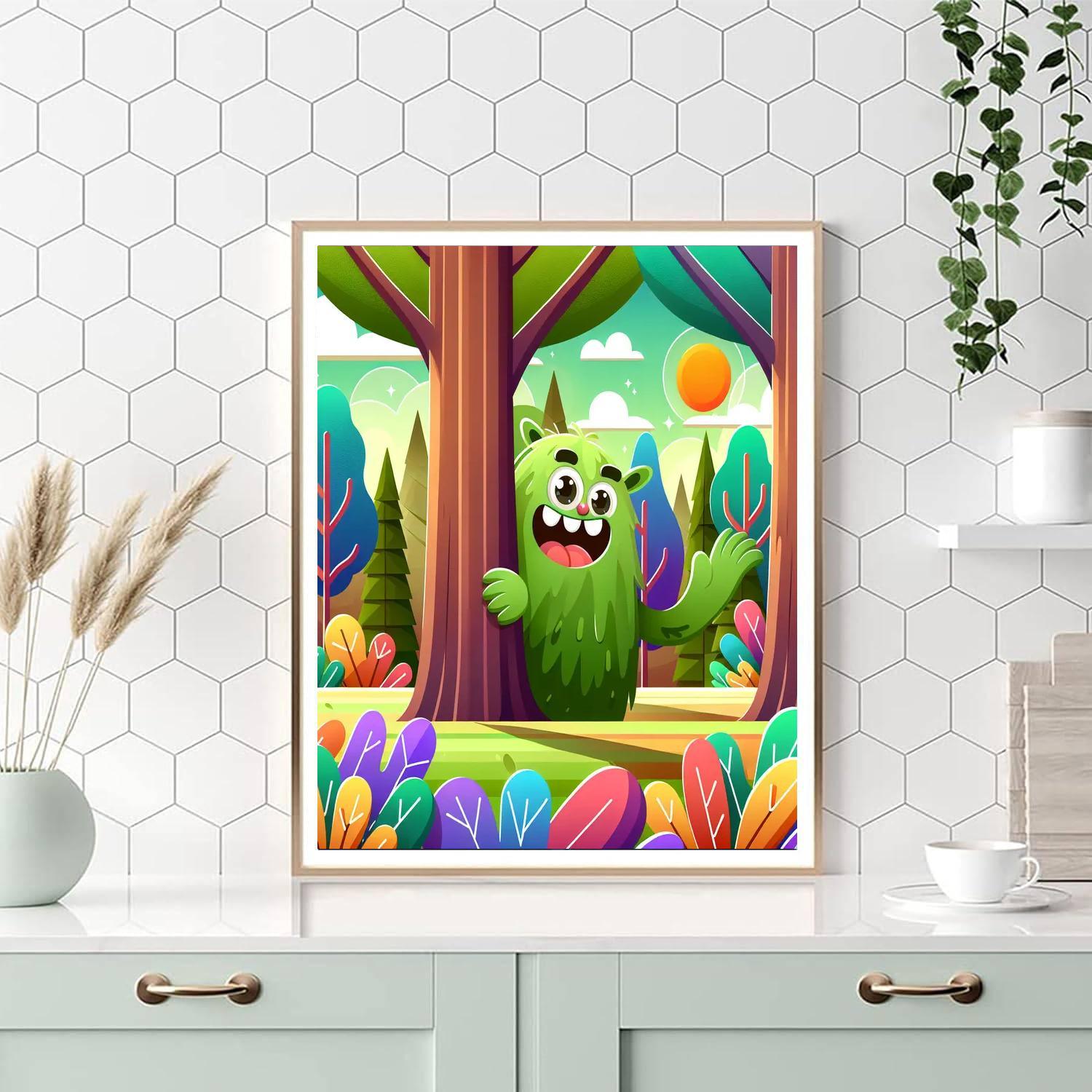 Silly Forest Monsters Paint By Numbers Art