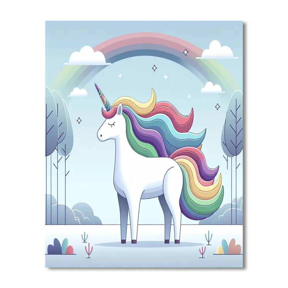 Magical Woodland Unicorn Paint By Number