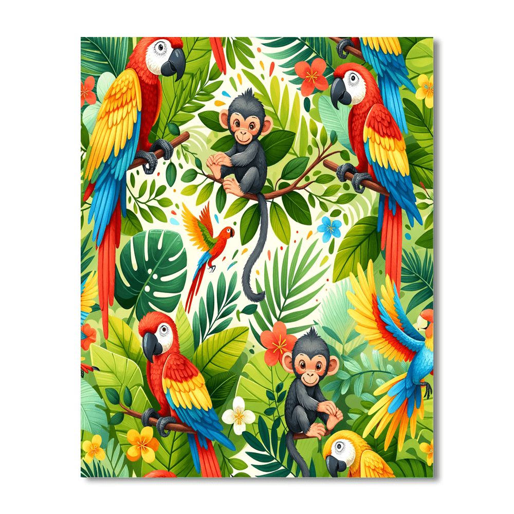 Playful Jungle Rhythm Paint By Numbers