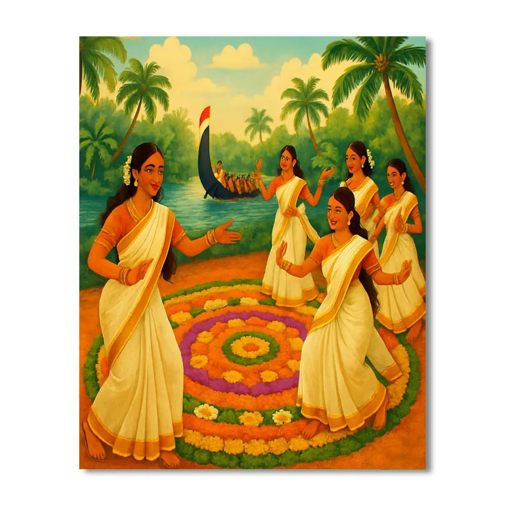 Onam Festival - India DIY Paint By Numbers
