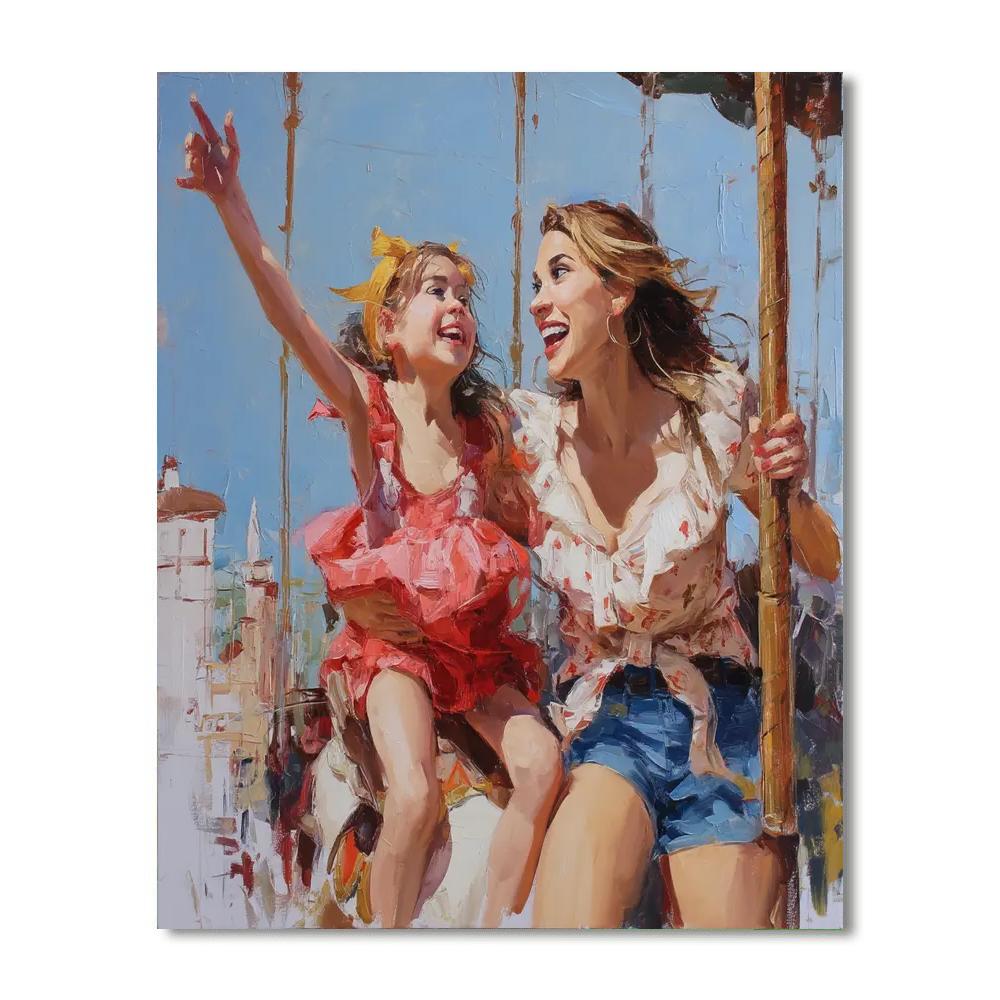 Mommy And Me At The Fair Numbered Painting Kits