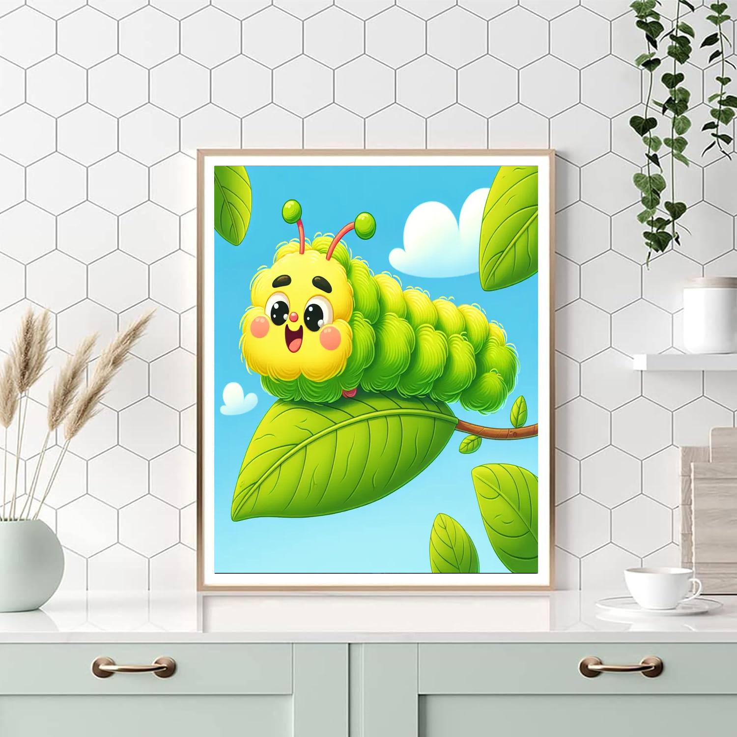 Fuzzy Caterpillar Number Painting