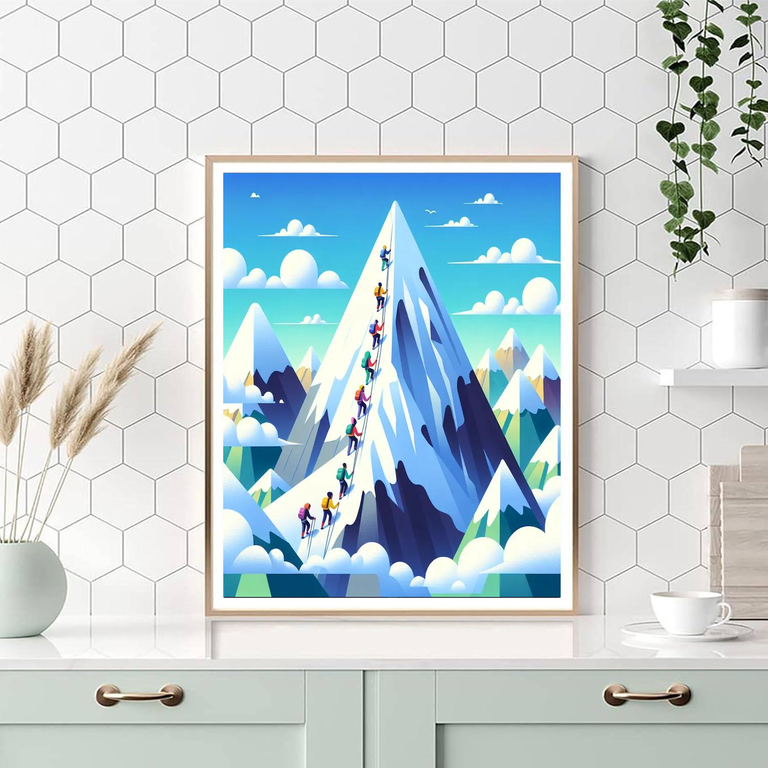 Mountain Climbing Quest Painting Number Kit