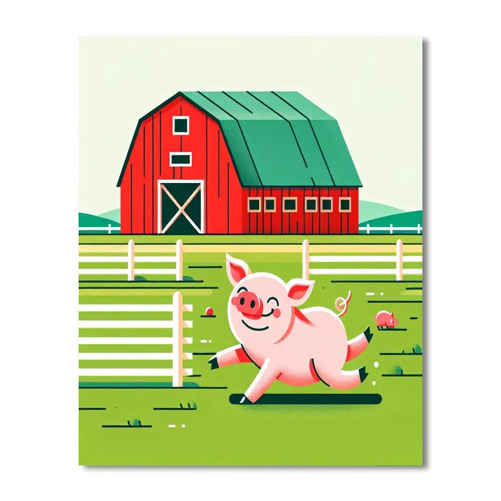 Magical Farmyard Experience Paint By Numbers Art
