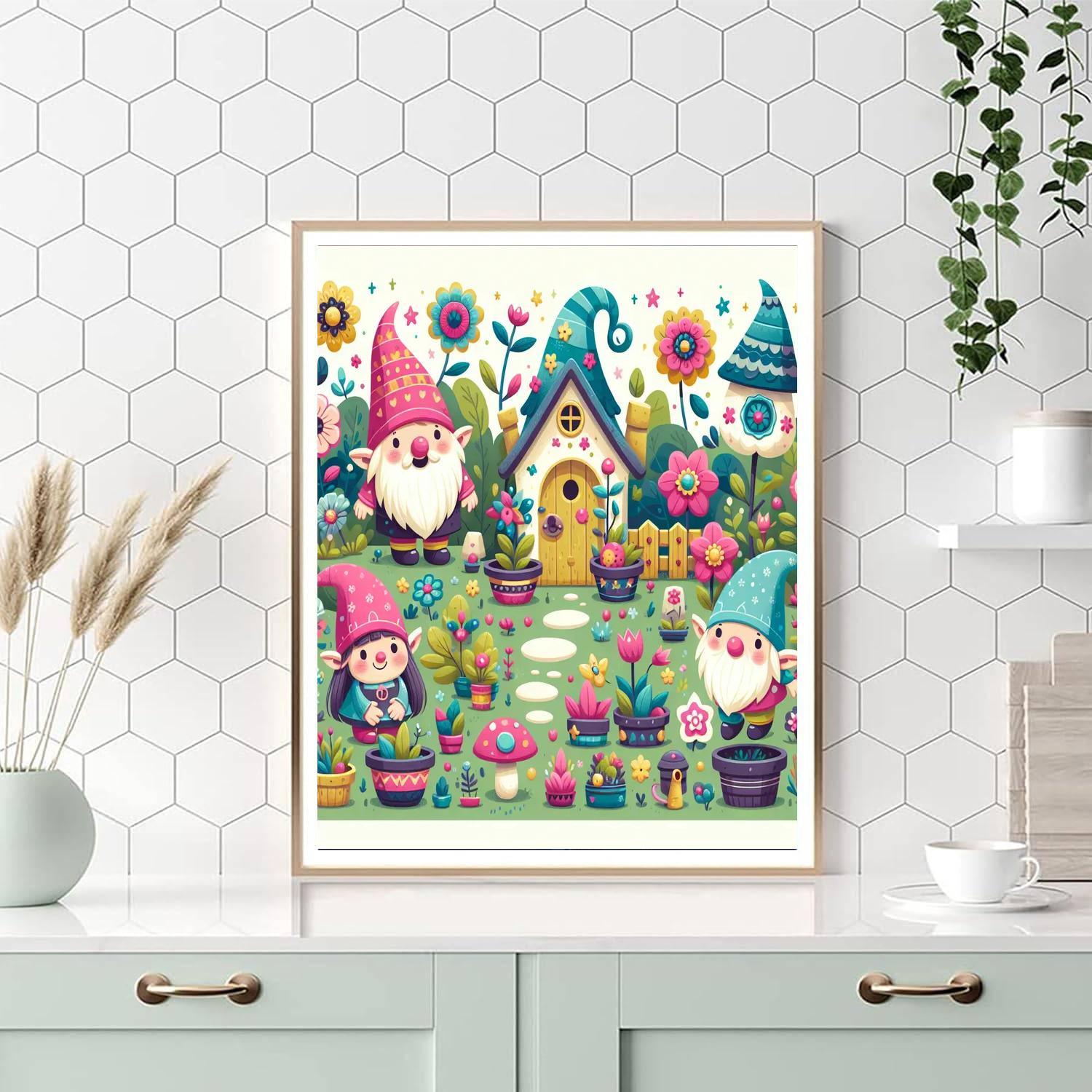 Fantasy Garden Hideout Paint By Numbers Art