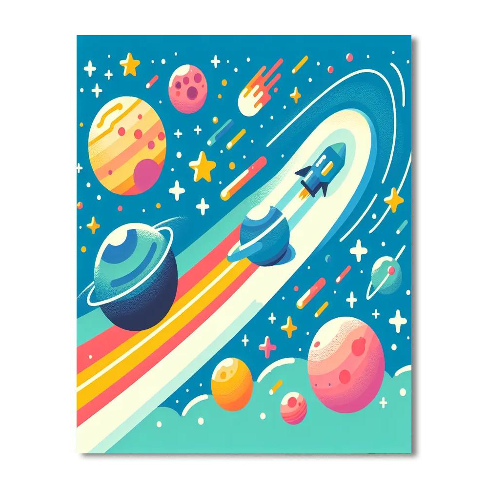 Galaxy Quest Adventures Paint By Numbers Art