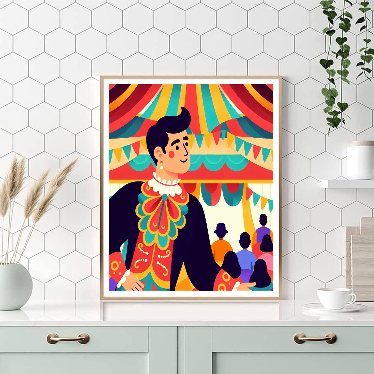 Circus Acrobat Show DIY Paint By Numbers