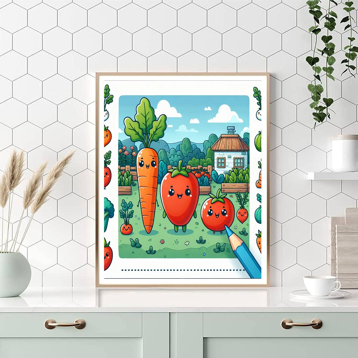 Vibrant Veggie Village Numbered Painting Kits