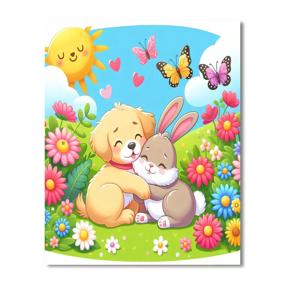Cute And Cuddly Pets Paint By Numbers Art