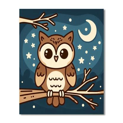 Gentle Guardian Owl Paint By Numbers Kits