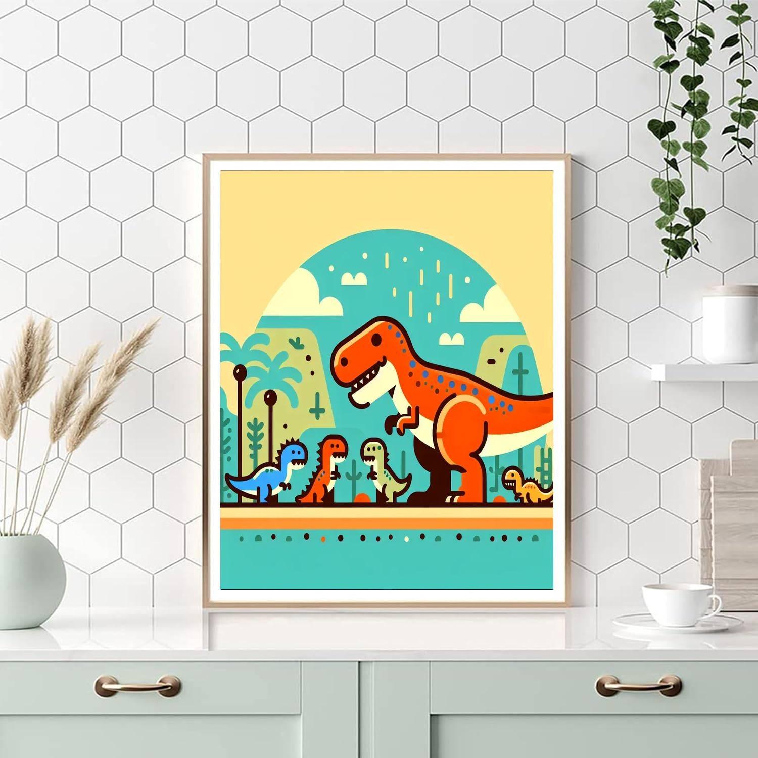 Dinosaur Kingdom Adventure Painting Number Kit