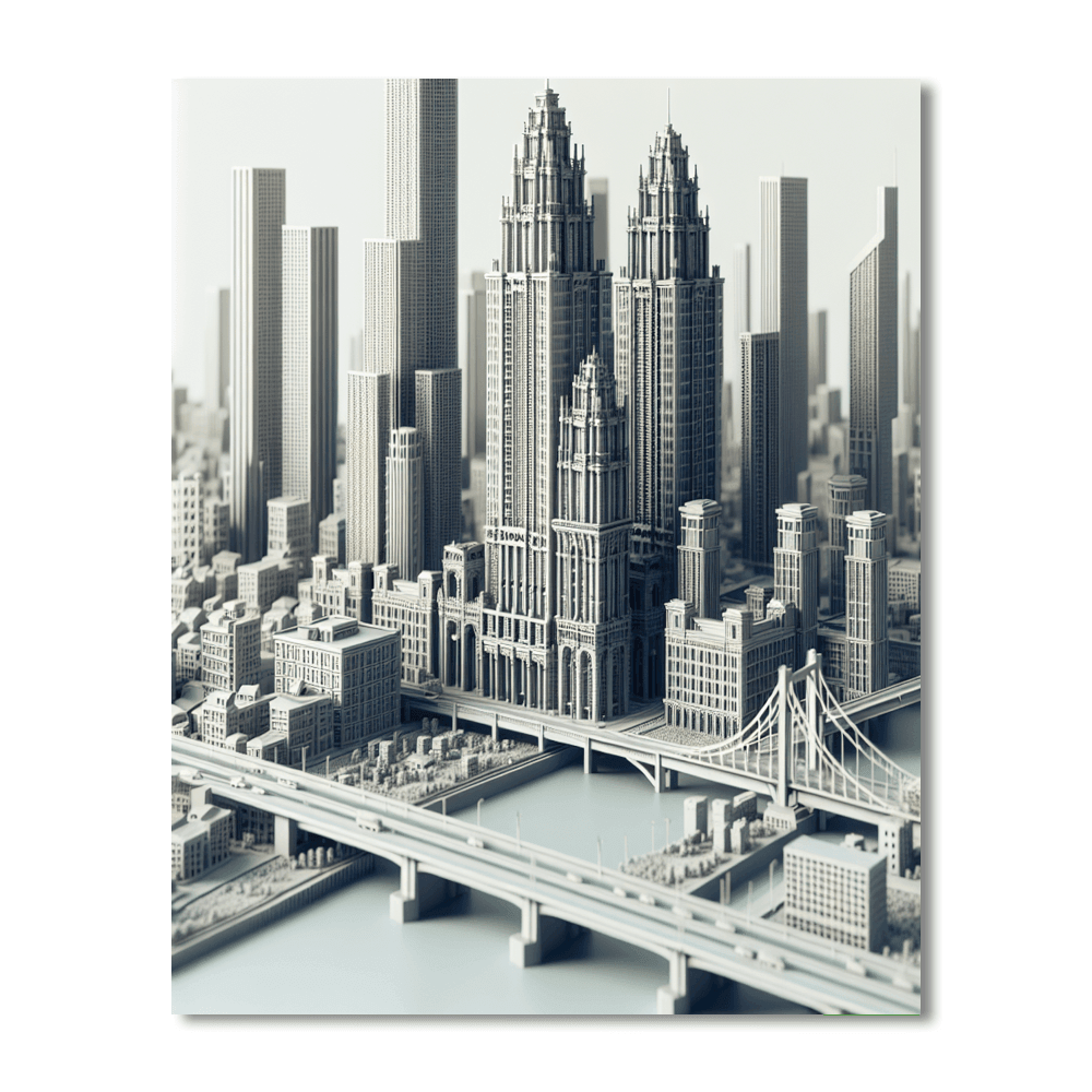 Monochrome Urban Architecture Paint By Color