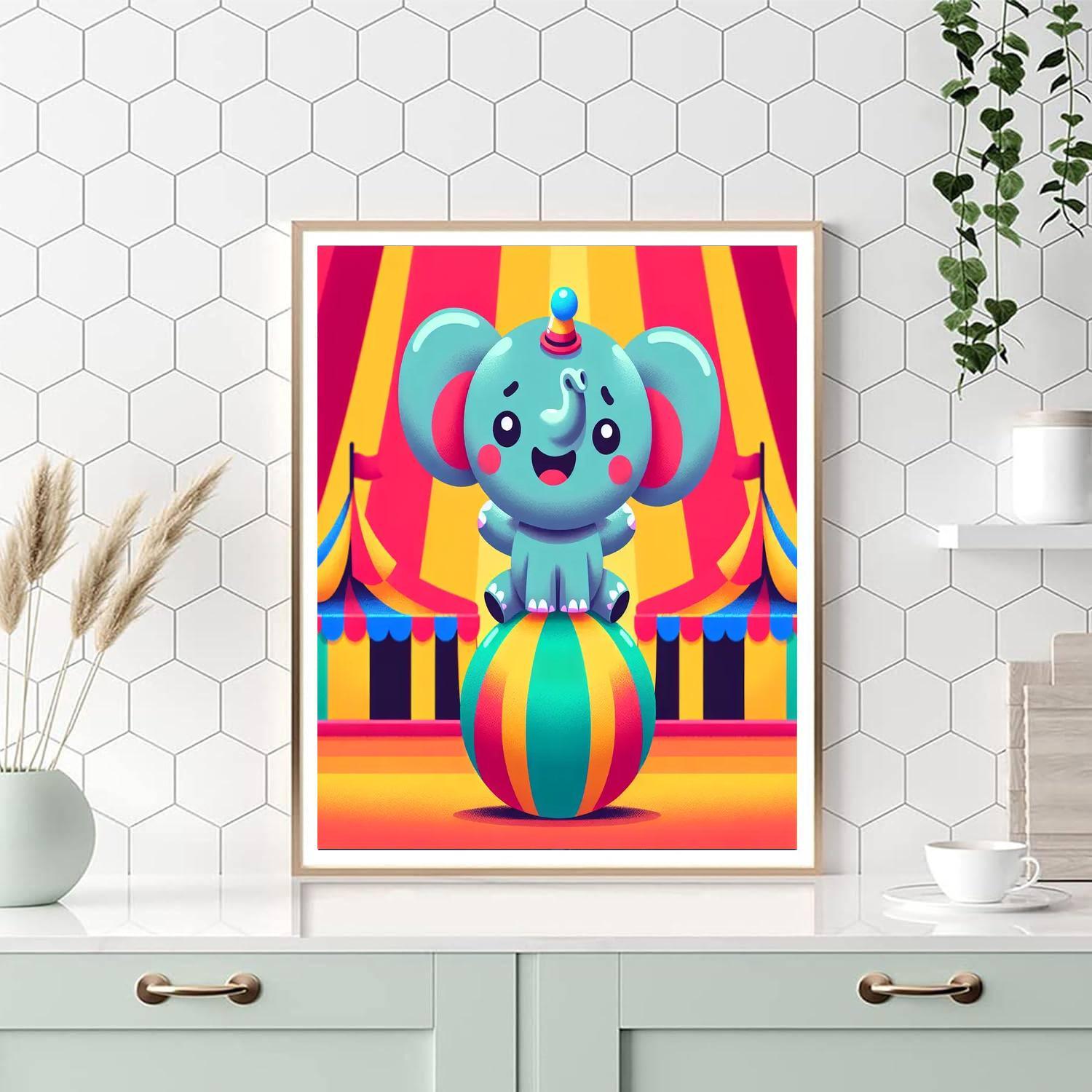 Circus Elephant Show Paint By Number