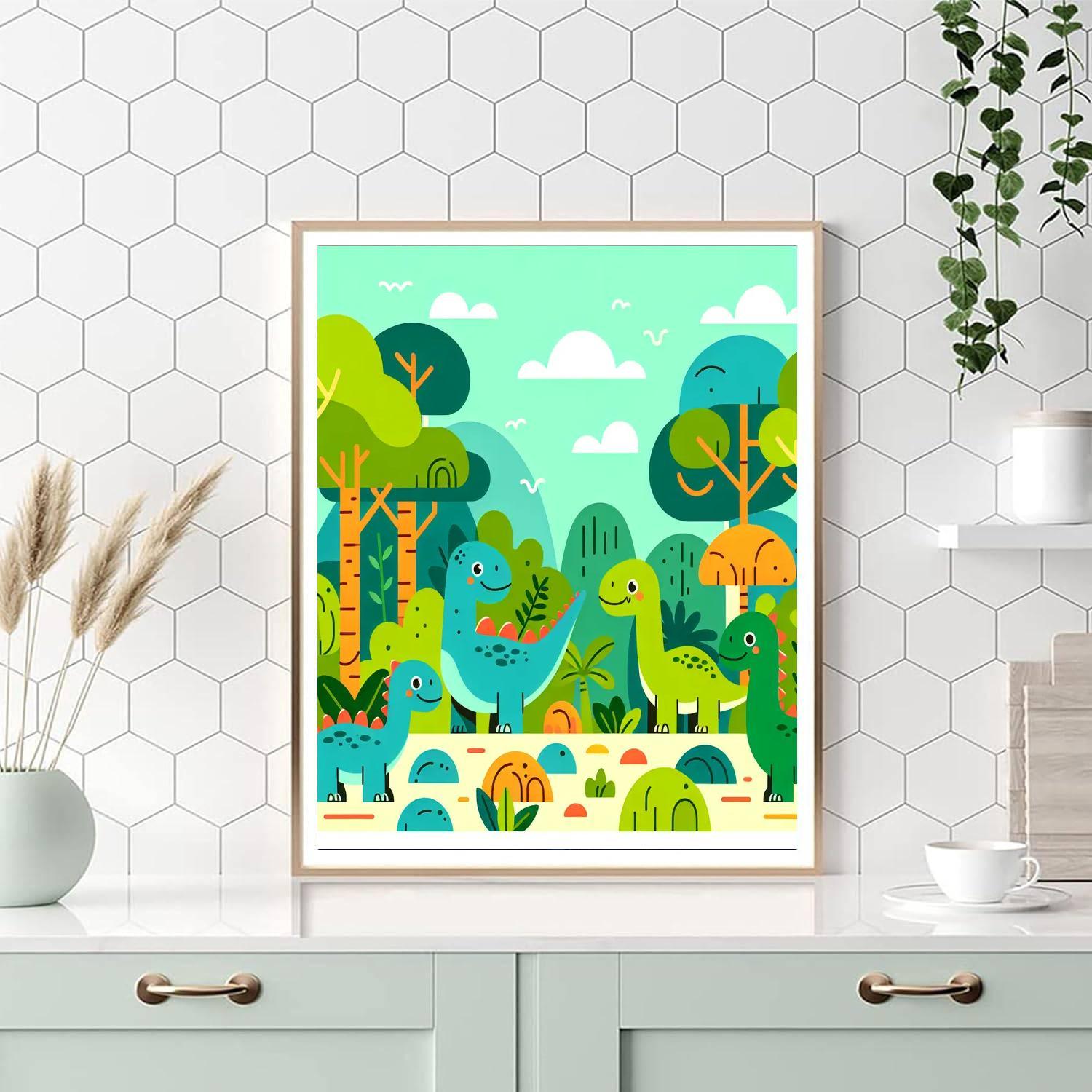 Exploring Dinosaurs Realm Painting By Numbers Kit