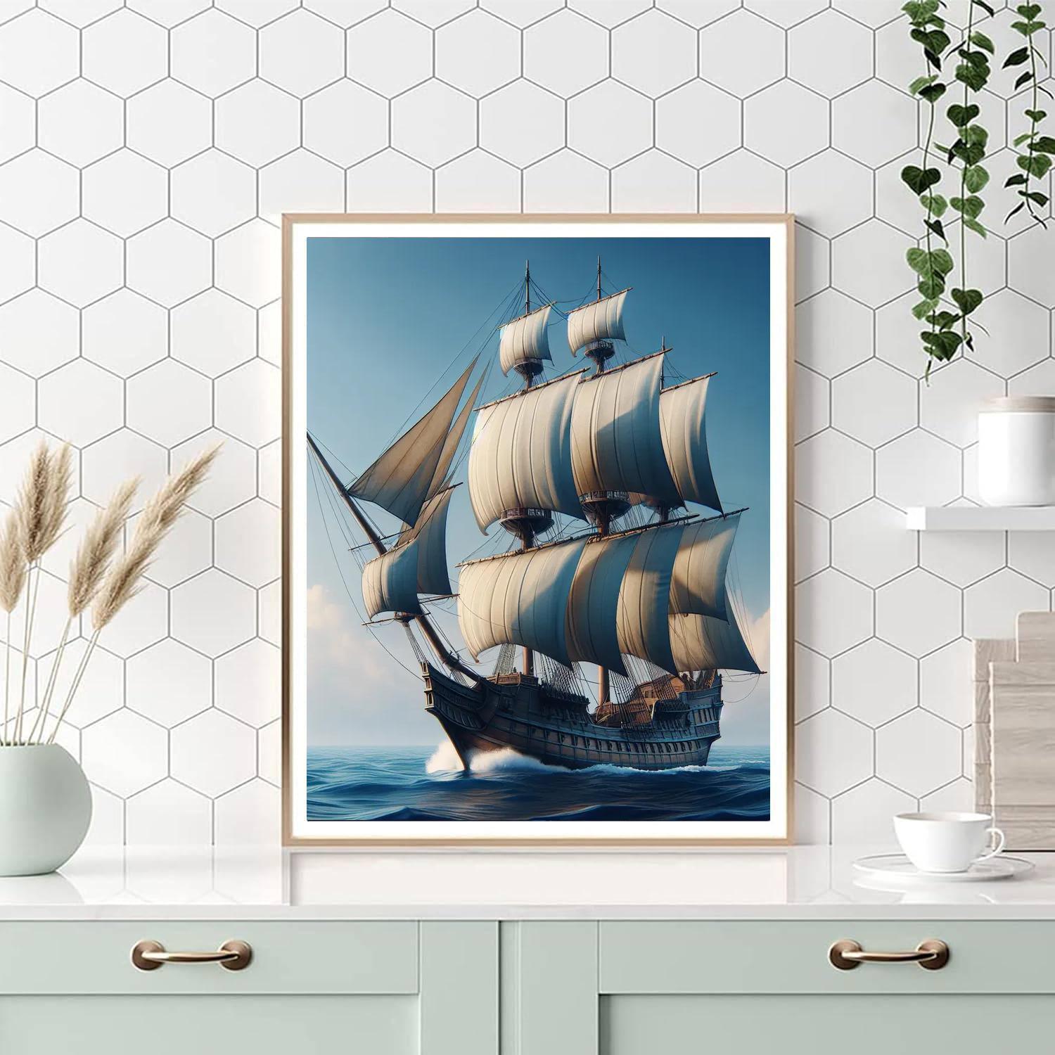 Vintage Seafaring Adventure Numbered Painting Kits