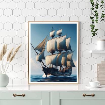Vintage Seafaring Adventure Numbered Painting Kits