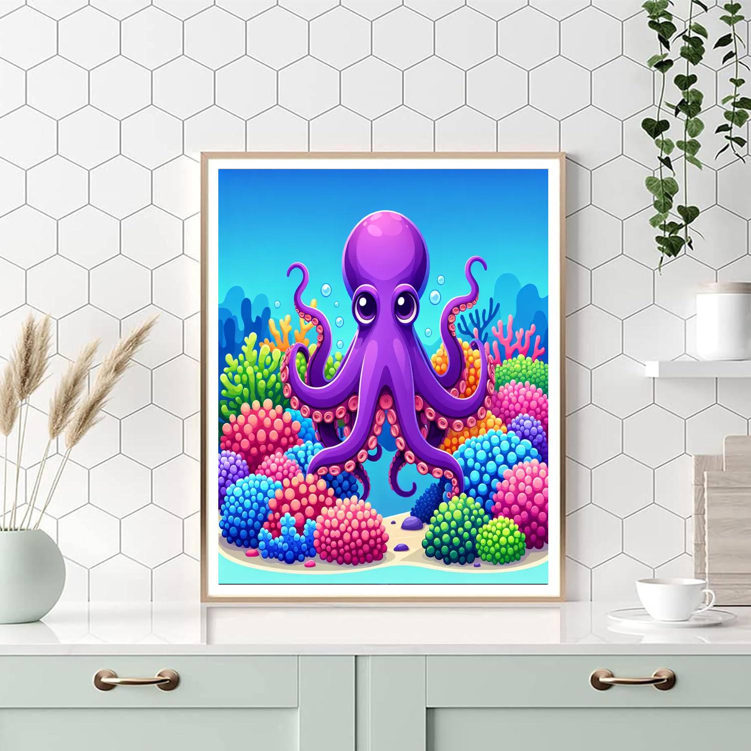 Clever Octopus Mystery Numbered Painting Kits