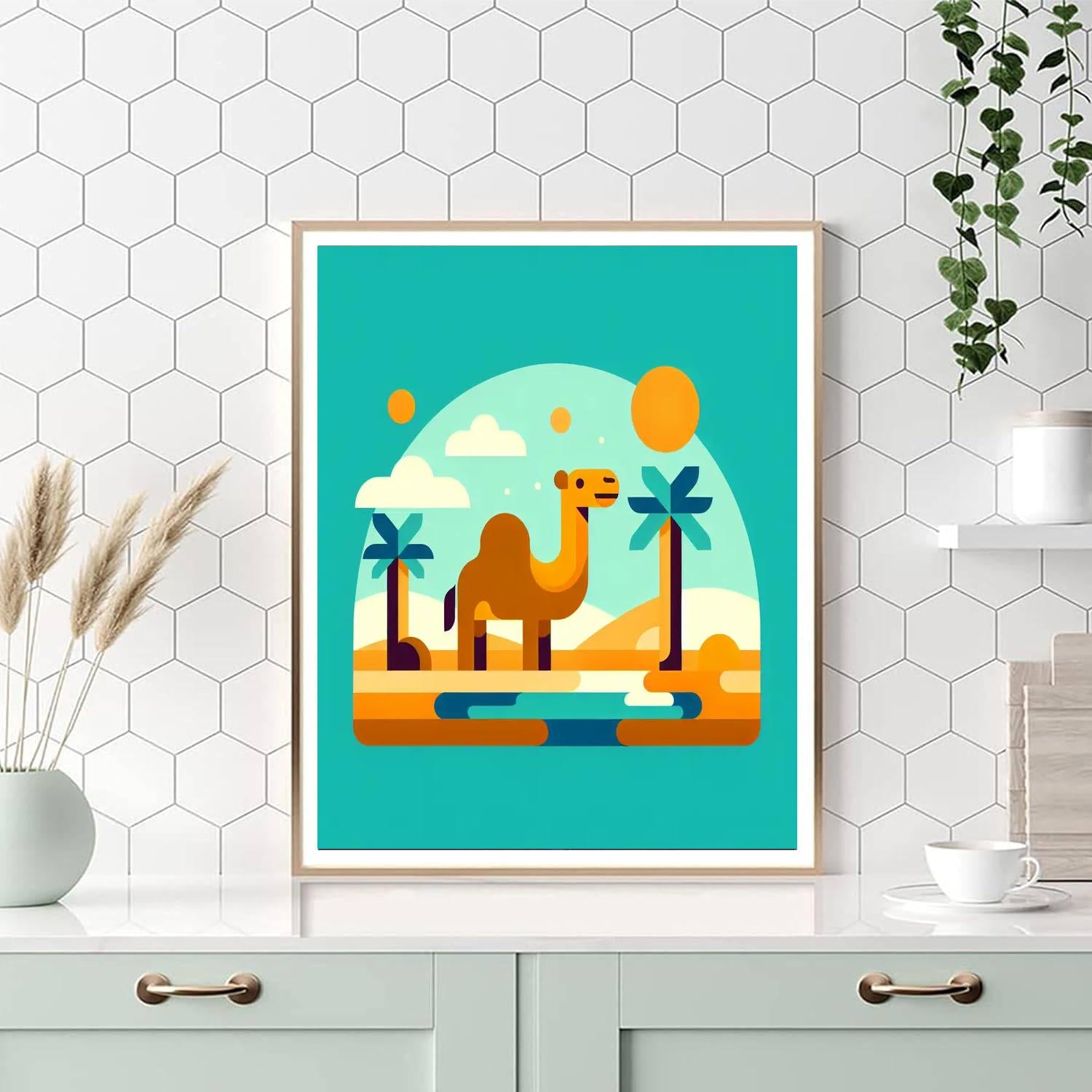 Desert Oasis Adventure Paint By Numbers Art