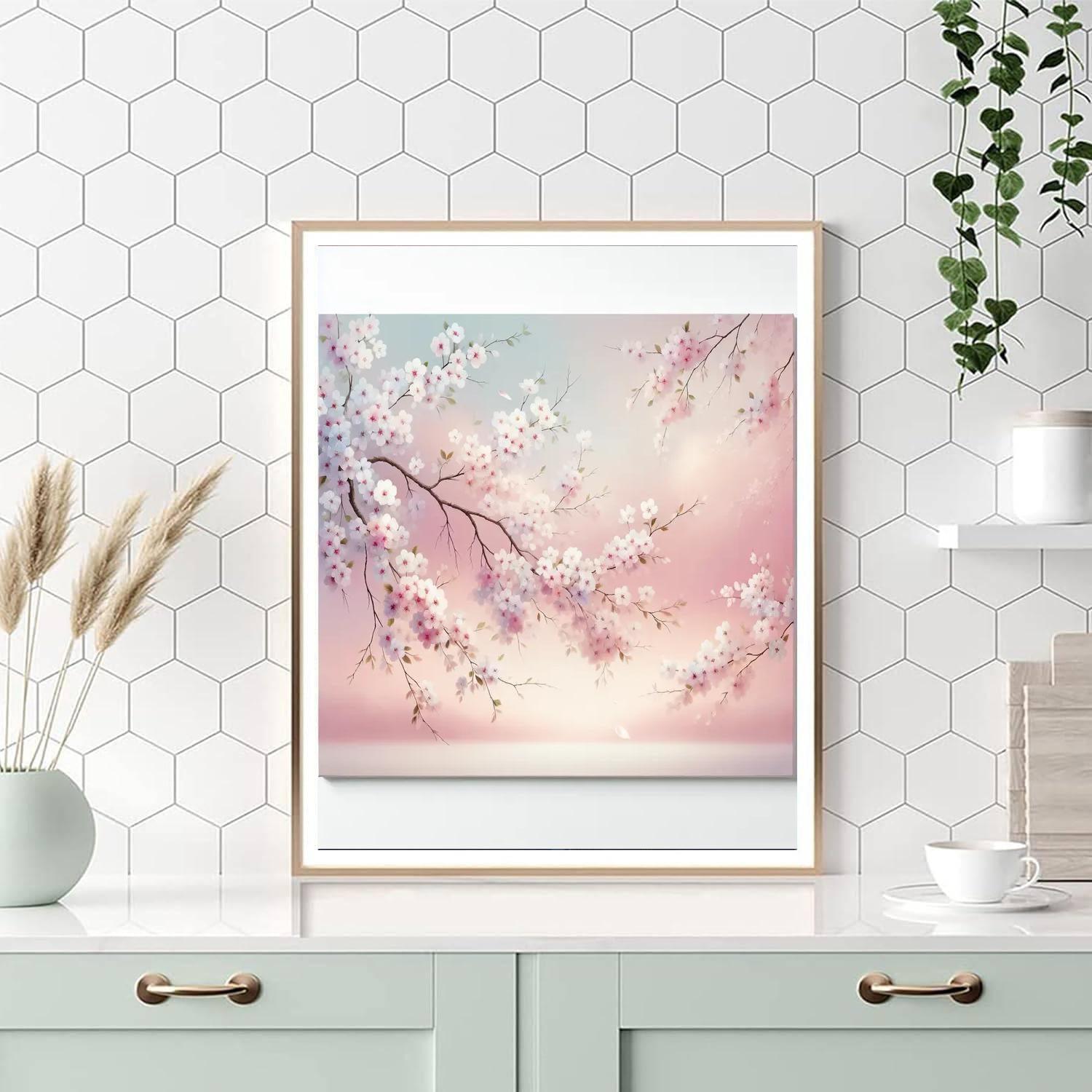 Cherry Blossom Whisper DIY Paint By Numbers
