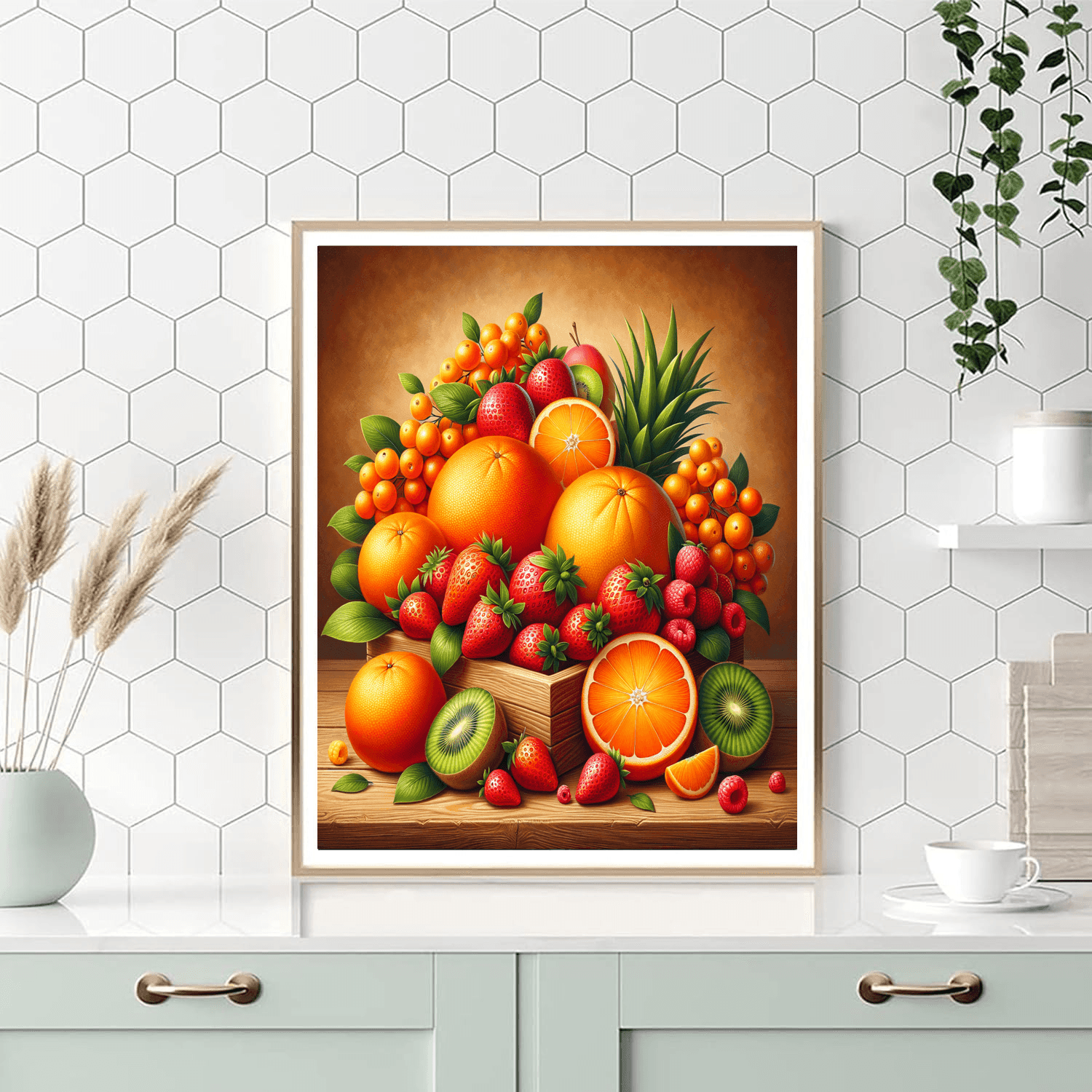 Radiant Summer Fruits Painting Number Kit