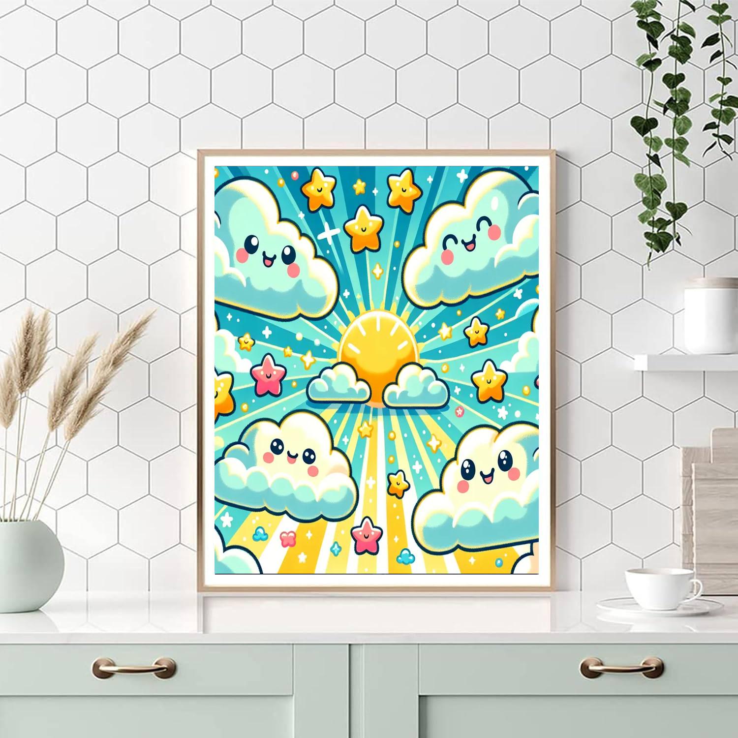 Fluffy Cloud Adventure Numbered Painting Kits