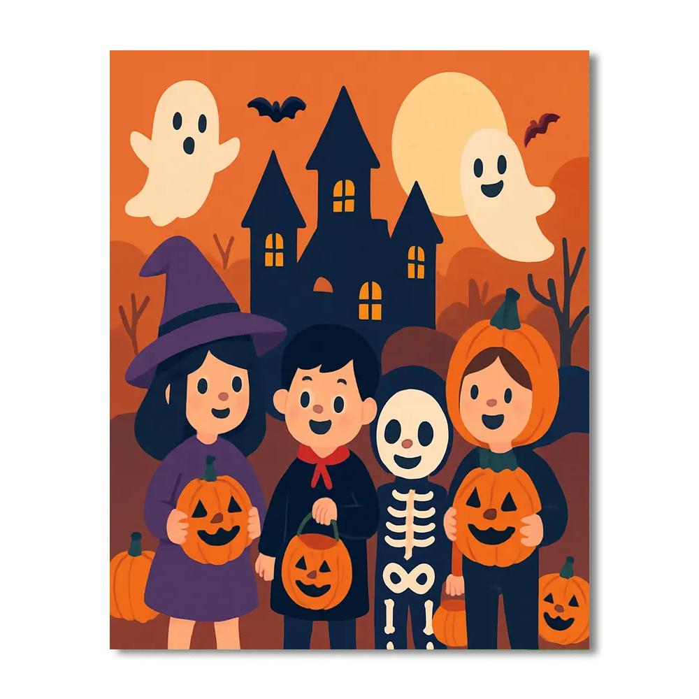 Enchanted Halloween Night Painting By Numbers Kit