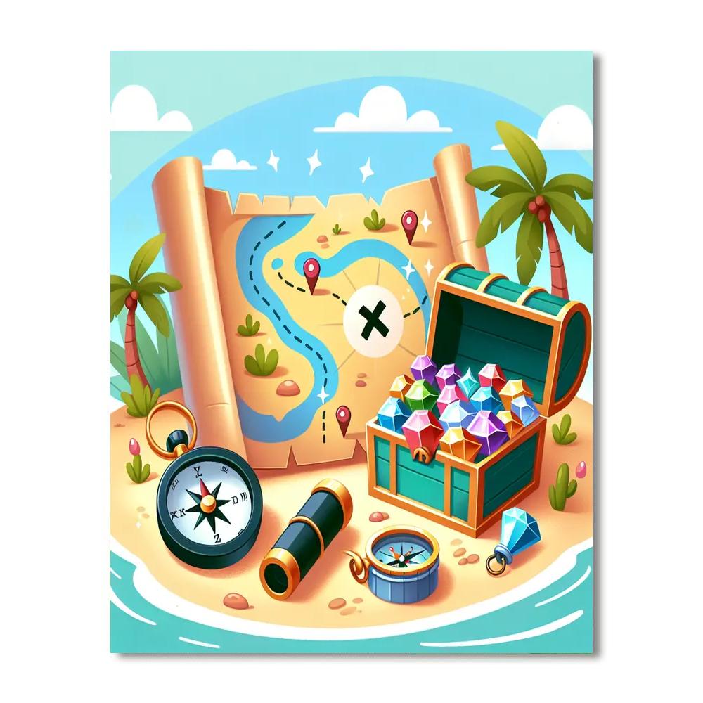 Twinkling Treasure Hunt Paint By Numbers Art