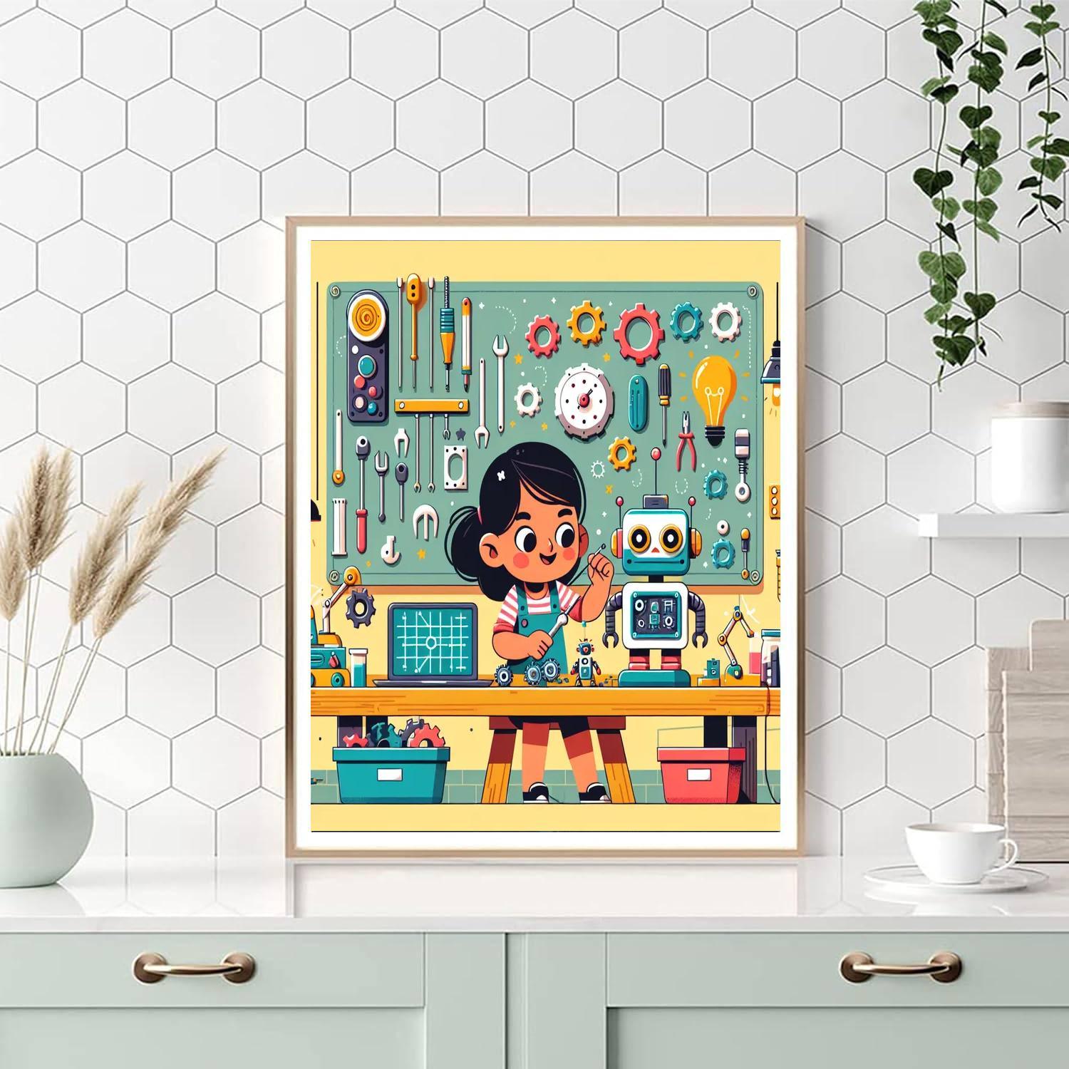Robot Engineer Adventure Paint By Number