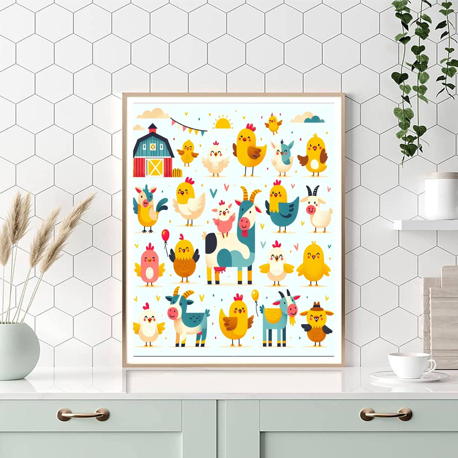Festive Farm Fiesta Painting By Numbers Kit