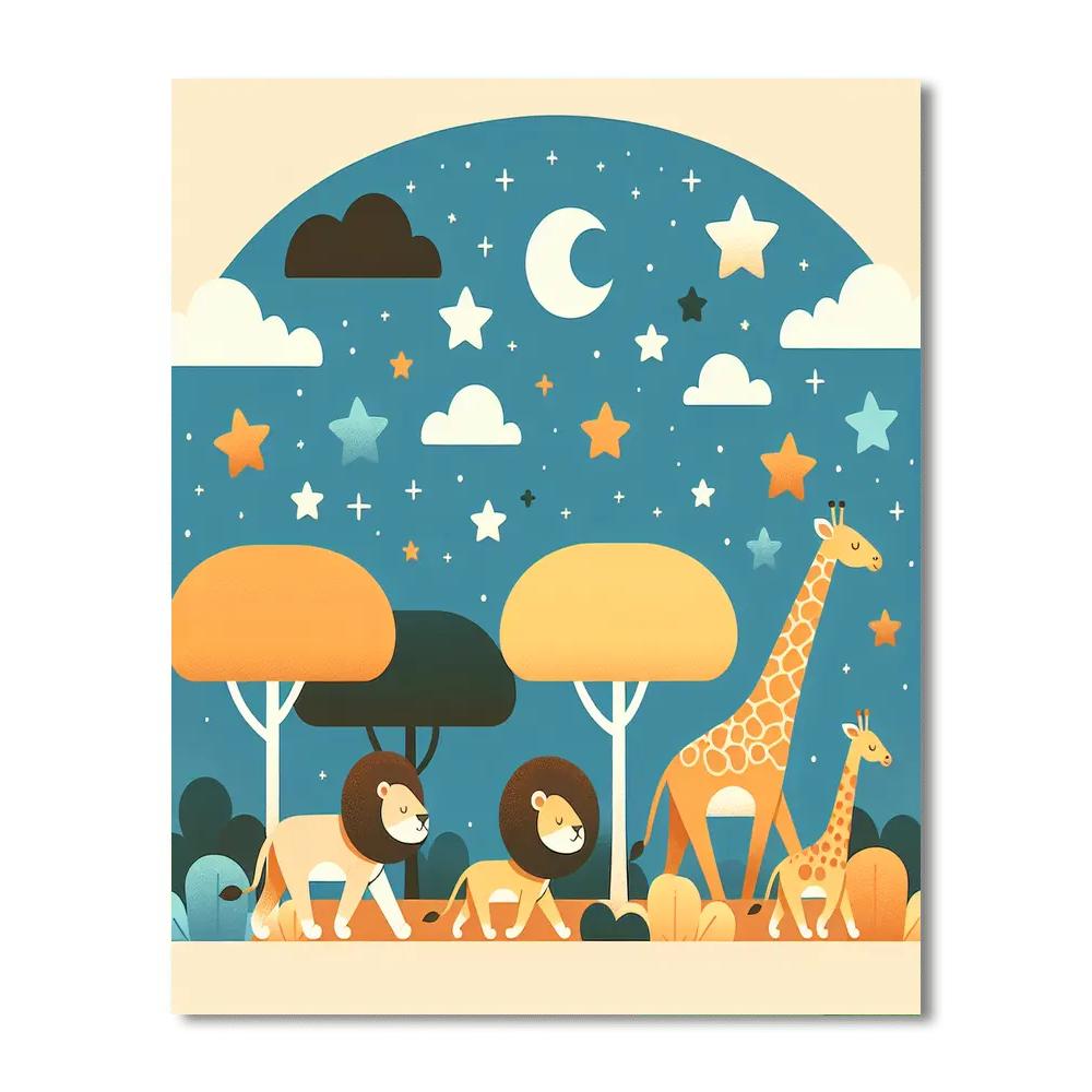 Starry Safari Starlight Numbered Painting Kits