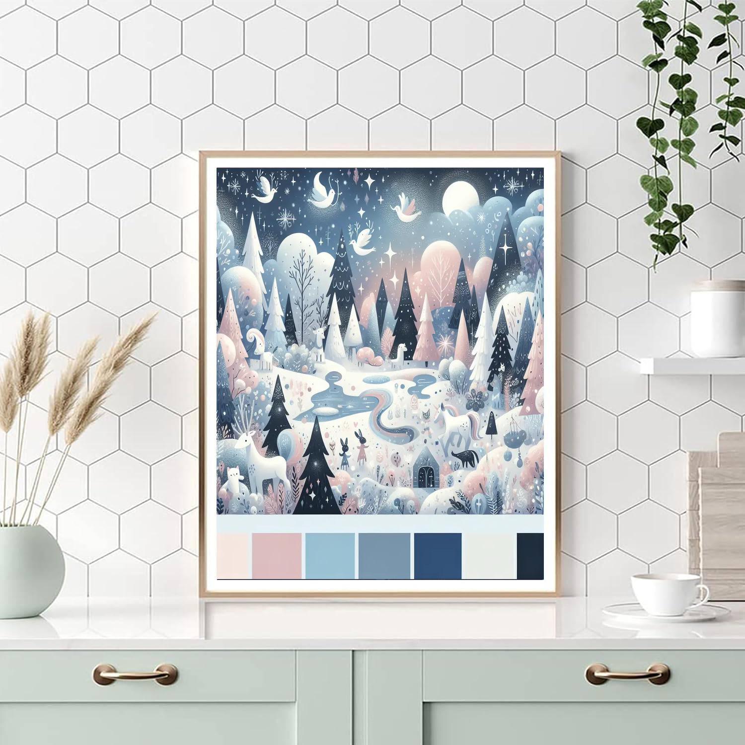 Magical Winter Fairytale Painting Number Kit