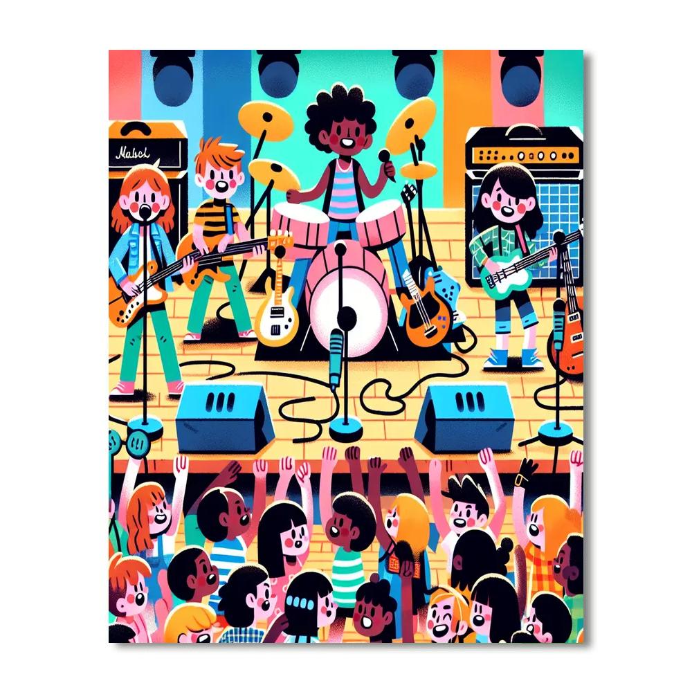 Rockstar Music Show Paint By Color