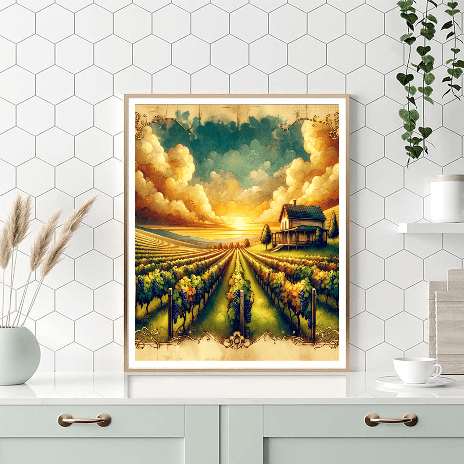 Rustic Vineyard Escape Paint By Number
