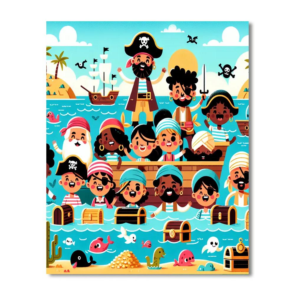 Pirate Adventure Day Paint By Numbers