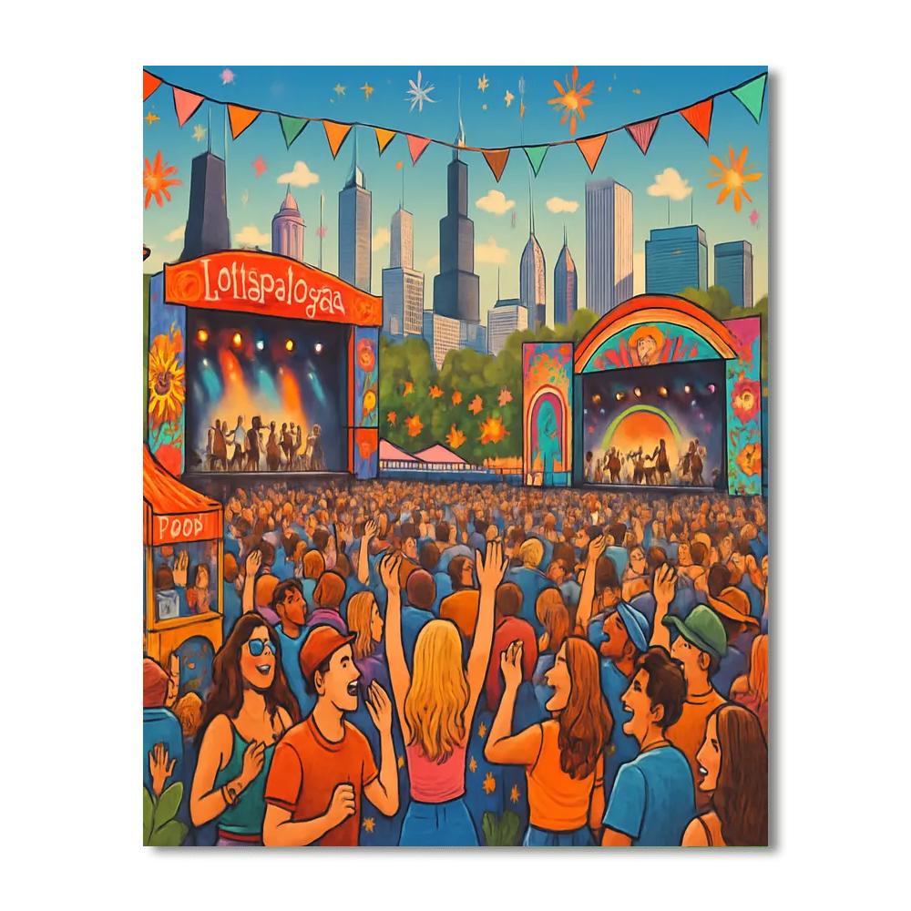Lollapalooza - Chicago, United States Paint By Numbers Art