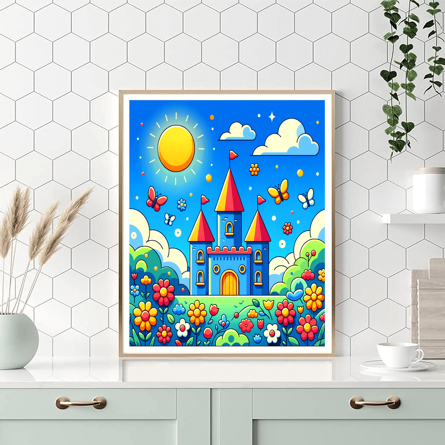 Enchanted Castle Garden DIY Paint By Numbers