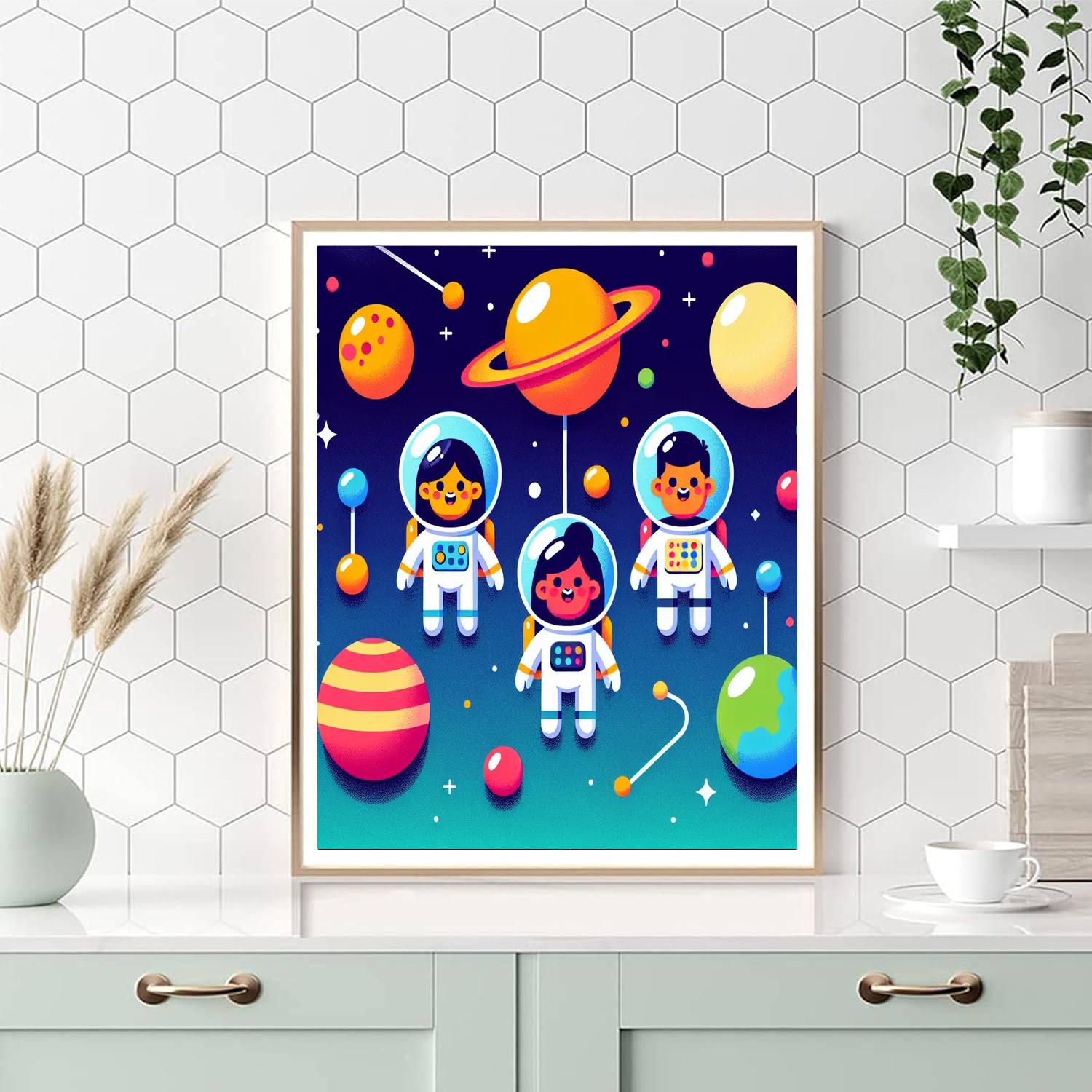 Solar System Explorers Number Painting